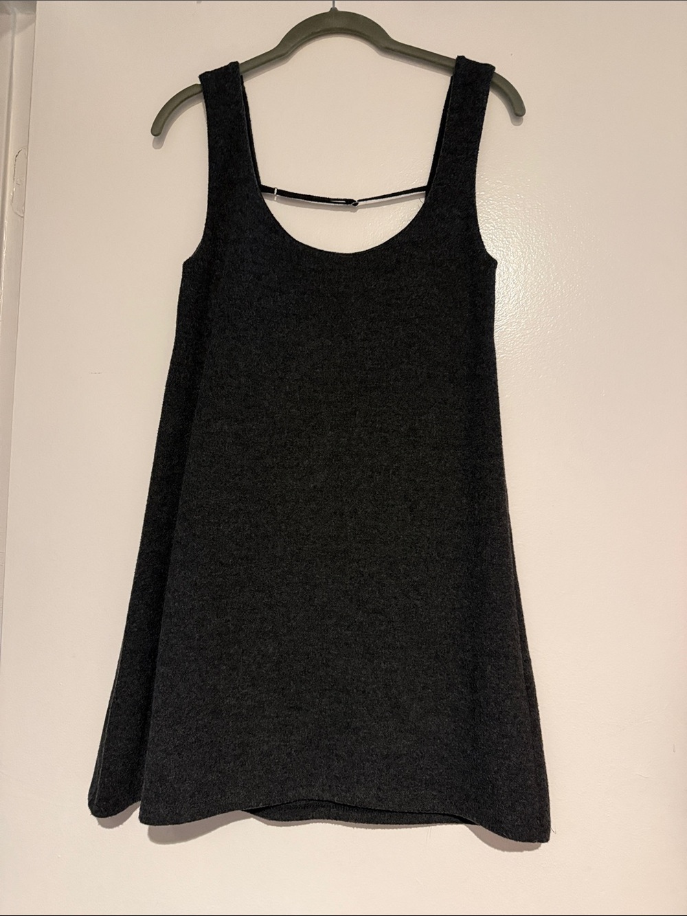 Zara Dark Charcoal Scoop-Neck Knit dress